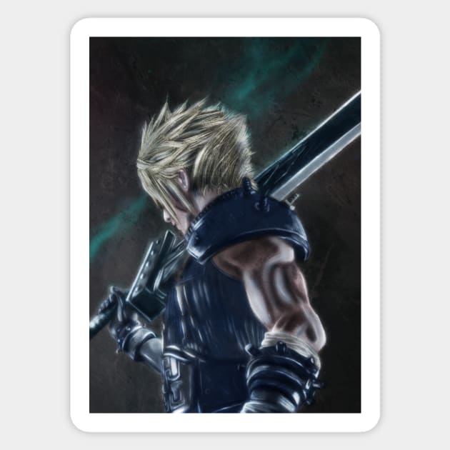 Cloud Strife FFVII Remake Sticker by Jarrodjvandenberg